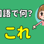 「これ」の中国語
