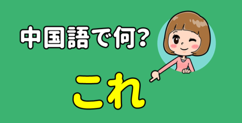 「これ」の中国語